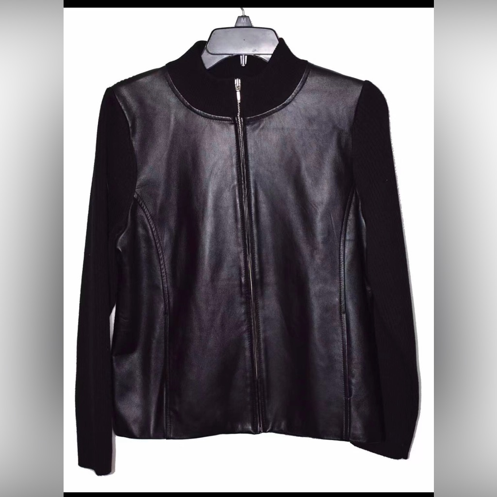 Pendleton Women’s Zip Front Leather Jacket Petite Xl